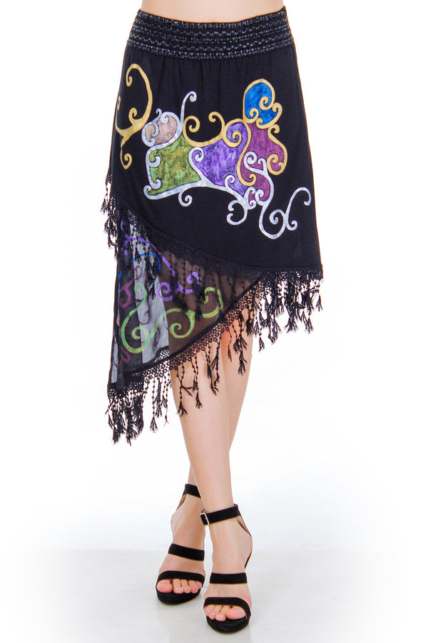 Fusta jerse pictata  Liza Panait Liza Panait Online Boutique